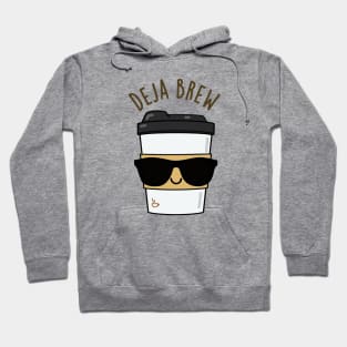 Deja Brew Cute Coffee Pun Hoodie